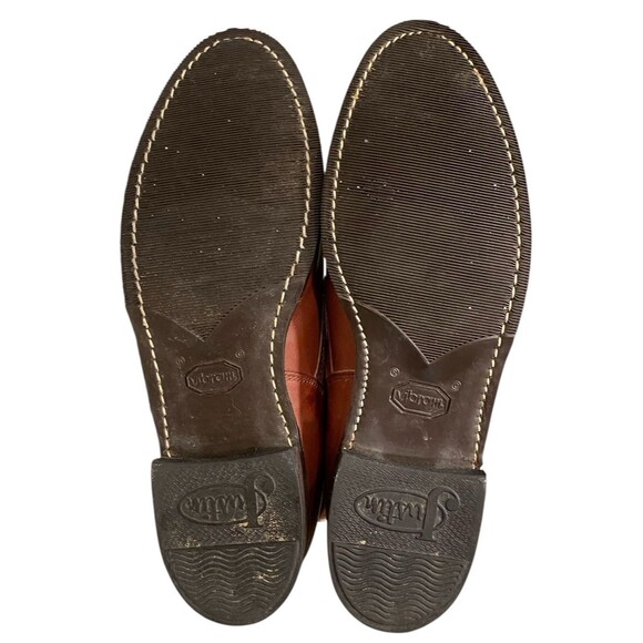 VTG Justin Roper Boots Women's 7B Brown Leather Lace Up Tassle Vibram Sole USA - Picture 9 of 10